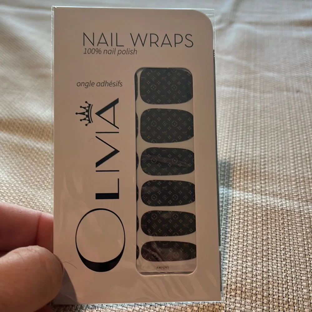 NEW LV nail wrap stickers brown decals nail art - Picture 2 of 5